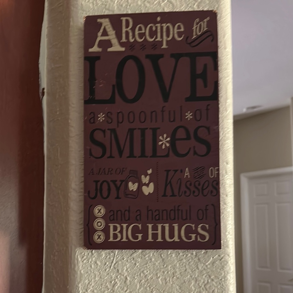 Decorative Wall Sign with Inspirational Text